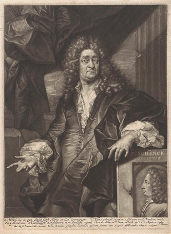 Portrait of Jan Norel, Pieter Schenk (I), 1670 - 1713 Canvas Print