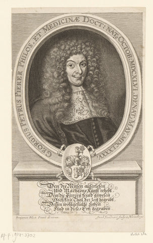 Portret van Georg Peter Pierer, Jakob von Sandrart, c. 1685 Canvas Print