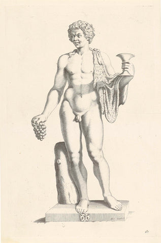 Statue of a satyr, Michel Natalis, 1640 Canvas Print