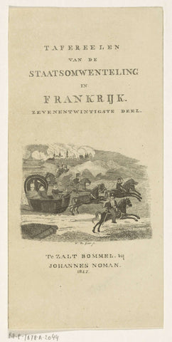 Title page for Johan Konijnenburg and Martinus Stuart, Taferelen van de staatsomwenteling in Frankrijk, 1827, Willem de Gier, 1827 Canvas Print