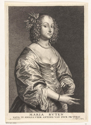 Portrait of Maria Ruthven, Schelte Adamsz. Bolswert, 1596 – 1659 Canvas Print