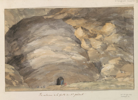 Exterior of Cave Santa Maria Capella, Louis Ducros, 1778 Canvas Print