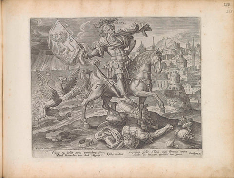 Ninus of Nineveh as the first king of daniel's vision, Adriaen Collaert, 1643 Canvas Print