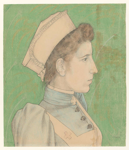 Portrait of Nurse Nelly, Jan Toorop, 1894 Canvas Print