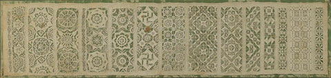 Sampler, practice patch or steel patch with needle edge stitches, , c. 1600 - c. 1650 Canvas Print