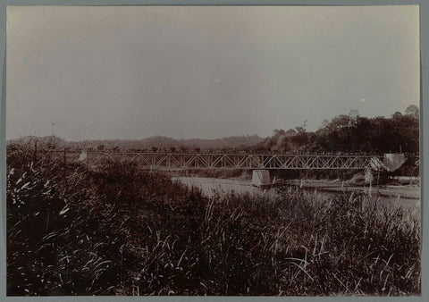 Large bridge at Teupin Blang Mane, anonymous, 1903 - 1913 Canvas Print