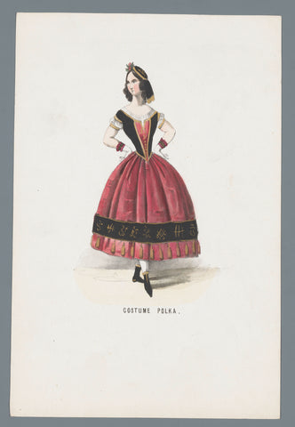 Costume Polka, anonymous, 1840 - 1850 Canvas Print