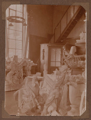 Storage of plaster models in 1926, 1926 Canvas Print