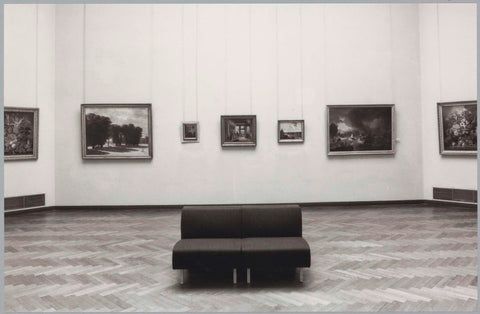 Room with paintings including two still lifes in the extreme corners, 1990 Canvas Print