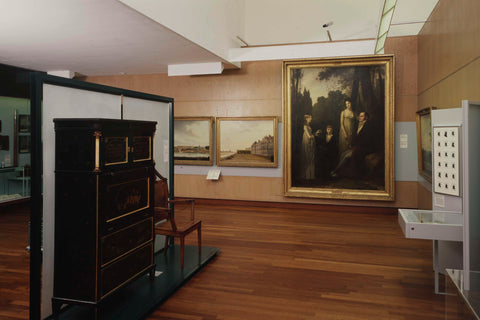 Room 109 with paintings and furniture including a cupboard, 2003 Canvas Print