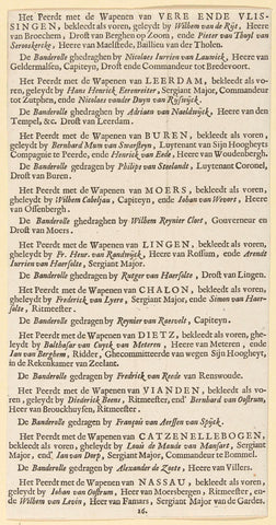 The funeral procession of Frederik Hendrik (text sheet 16), 1647, Pieter Jansz. Station, 1651 Canvas Print