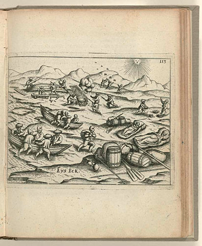 The boats are taken out of the water, 1597, anonymous, 1598 Canvas Print