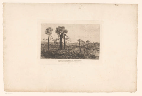 Landscape with destroyed forest, Maxime François Antoine Lalanne, 1871 Canvas Print