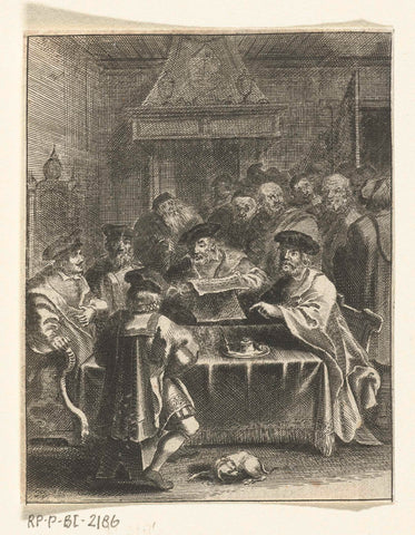 Council meeting in which the miracle is sealed, Boëtius Adamsz. Bolswert, 1639 – 1689 Canvas Print