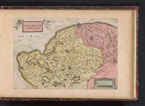 Map of Westergo, anonymous, 1735 Canvas Print