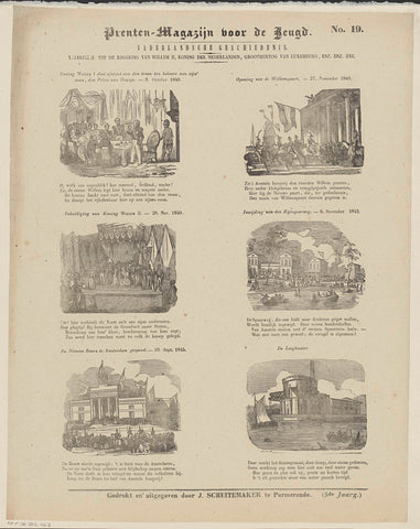 Scenes from the reign of William II, King of the Netherlands, Grand Duke of Luxembourg, etc. etc. etc., Jan Schuitemaker, 1846 Canvas Print