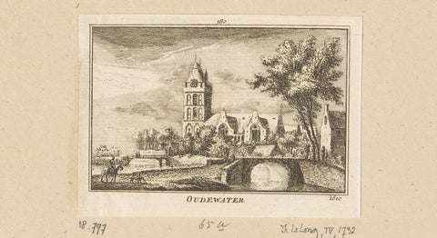 View of Oudewater, 1610, Abraham Rademaker, 1725 - 1803 Canvas Print