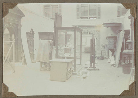 Rijksmuseum sculpture and applied arts and crafts in the western courtyard in 1932, 1932 Canvas Print