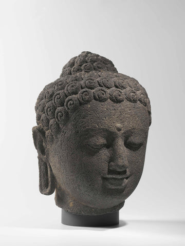 Head of a Buddha, anonymous, 800 - 850 Canvas Print