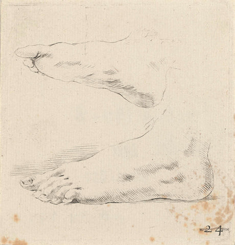 Two Feet, Stefano della Bella, 1620 - 1647 Canvas Print