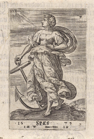 Hope, Johannes Wierix, 1609 Canvas Print