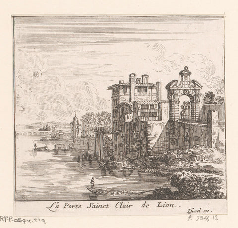 View of the gate of Saint Clair, Israel Silvestre, 1652 Canvas Print