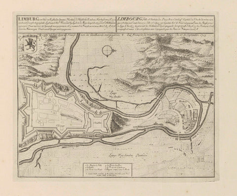 Map of Limburg, Abraham Allard, 1703 - 1733 Canvas Print