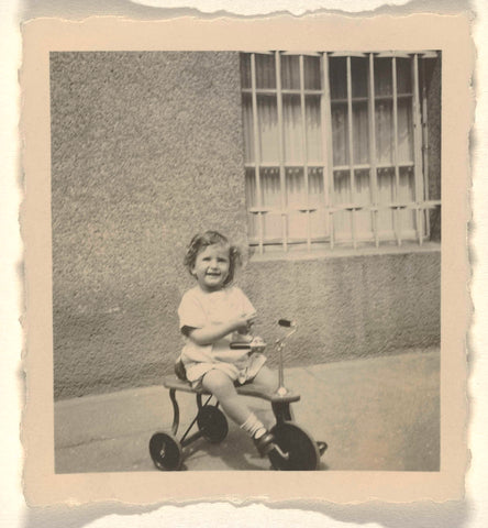 Isabel Wachenheimer on tricycle in Munich, May 1929, anonymous, 1929 Canvas Print