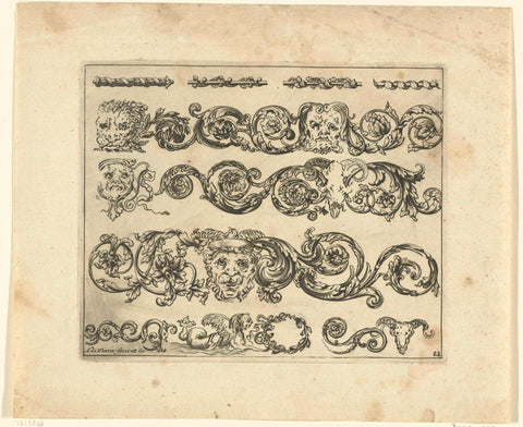 Ten motifs, Anthonie de Winter, c. 1690 - c. 1700 Canvas Print