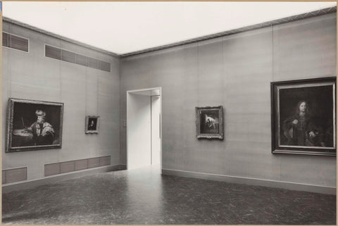 Room 223 with paintings (portraits) and a passage, 1958 Canvas Print