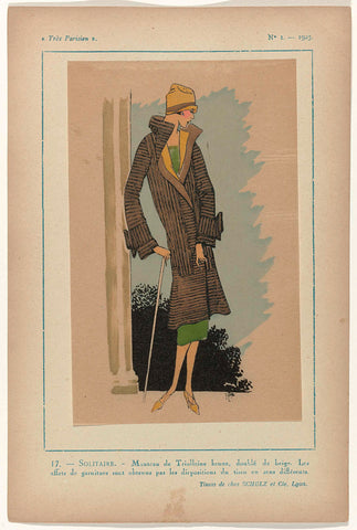 Très Parisien, 1925, No. 1, Pl. 17.-SOLITAIRE., G-P. Joumard, 1925 Canvas Print