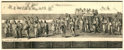 The Funeral of the Queen, first part, second half, 1695, Romeyn de Hooghe, 1695 Canvas Print