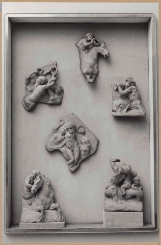 Display case with various objects sculpture in relief (fragments), c. 1959 Canvas Print