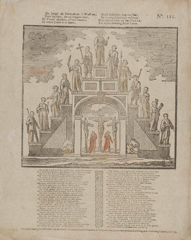 Behold, youth! this picture: 't wyst aan, / Through statues standing on stairs [(...)], J. Robyn, 1715 - 1813 Canvas Print