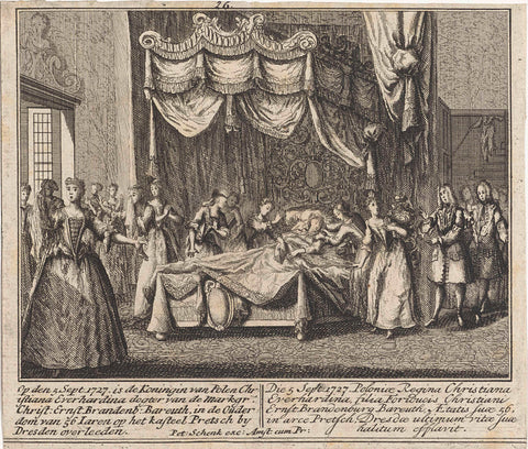 Death of Christiane Eberhardine of Brandenburg-Bayreuth, Leonard Schenk, 1727 Canvas Print