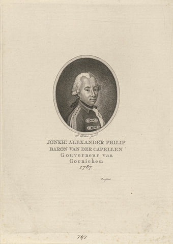 Portrait of Alexander Philip van der Capellen, Gerrit Konsé, 1787 Canvas Print