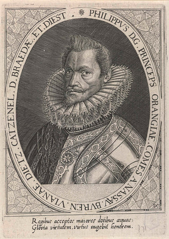 Portrait of Philip William, Prince of Orange, Dominic Custos, c. 1579 - 1615 Canvas Print