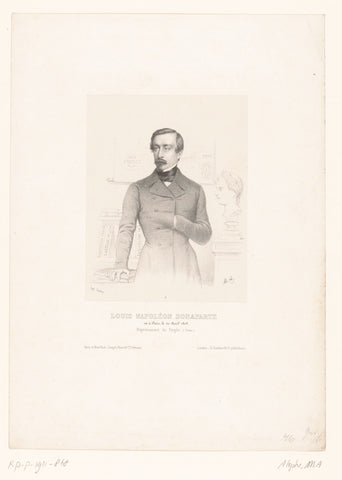 Portrait of Napoleon III Bonaparte, Emperor of France, Marie Alexandre Alophe, 1848 Canvas Print