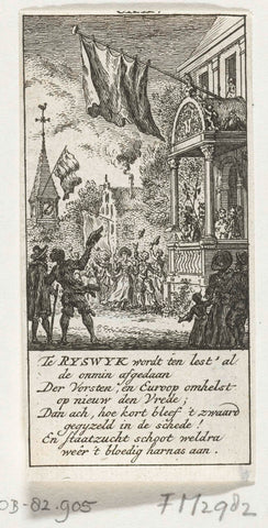 Viering van de Vrede van Rijswijk, 1697, Simon Fokke (attributed to), 1779 - 1781 Canvas Print