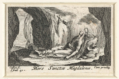 The Death of Mary Magdalene, Jacques Callot, 1632 Canvas Print