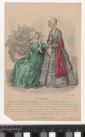 La Mode, 5 October 1847 : Chapeau de M.lle Labord (...), Florensa de Closménil, 1847 Canvas Print