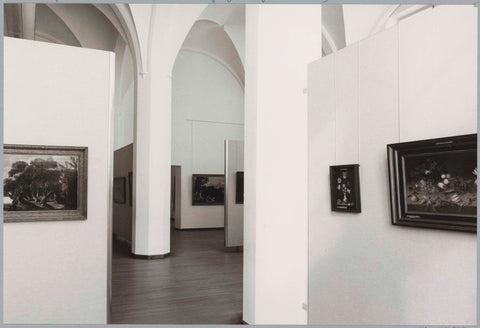 Room with paintings on panels, on the right two still lifes, 1985 - 1988 Canvas Print