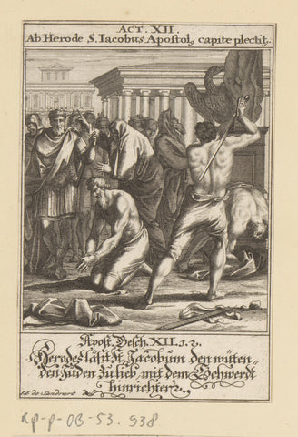 Death of the Apostle James the Greater, anonymous, 1697 Canvas Print