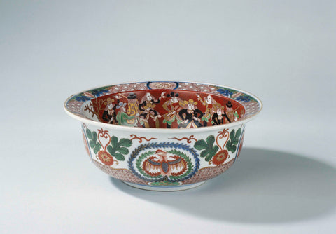 Three Bowls with Dutchmen, anonymous, c. 1800 - c. 1899 Canvas Print