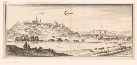 View of Limburg, Caspar Merian, 1654 - c. 1700 Canvas Print