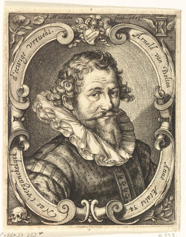 Portrait of aren't van Bolten, Jacob Matham, 1607 Canvas Print