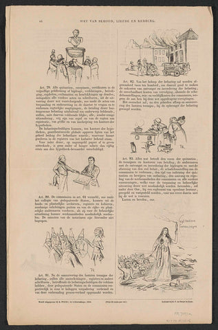 Satire on the incitement to participate in the (so-called) voluntary 3% money loan of 1844 (sheet 16), Herman Frederik Carel ten Kate, 1844 Canvas Print