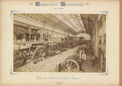 Machinery in the French section of the Palais des Machines in Paris, Neurdein Frères, 1900 Canvas Print