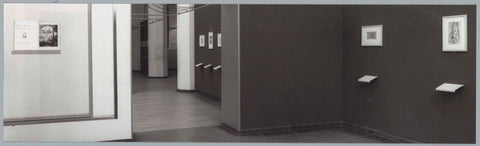 Room with etchings and drawings, on the left a display case, c. 1991 - c. 1992 Canvas Print