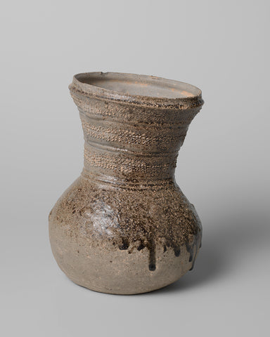 Jar with a dark green glaze, anonymous, c. 400 - c. 599 Canvas Print